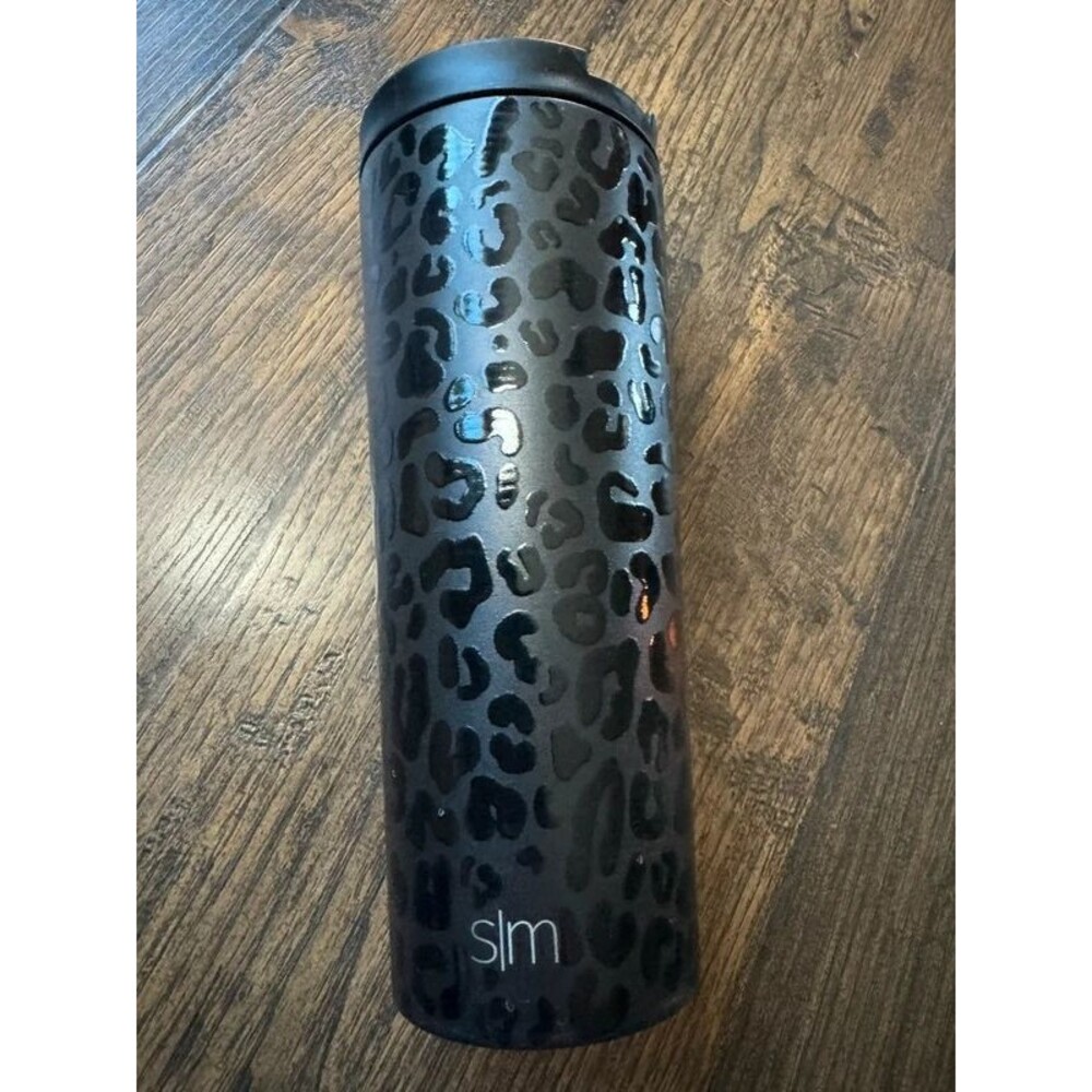 Simple Modern 16oz Voyager Travel Mug Black Leopard Print
